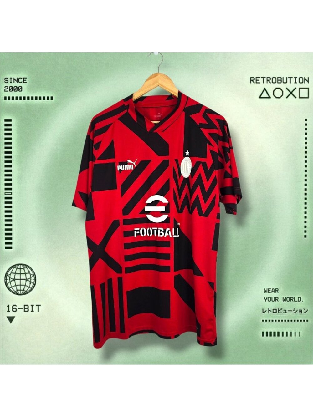 AC Milan Puma Soccer Jersey Red Size L